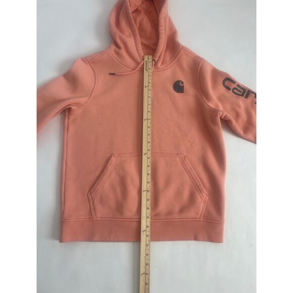 CARHARTT WOMENS PULLOVER HOODIE PEACH AND GRAY SIZE M RELAXED FIT - Picture 8 of 13